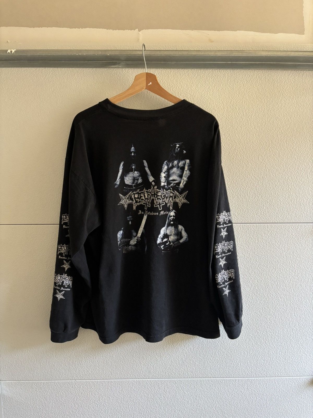 Band Tees × Vintage Vintage 90's Belphegor Metal Longsleeve RARE Size US L / EU 52-54 / 3 - 2 Thumbnail