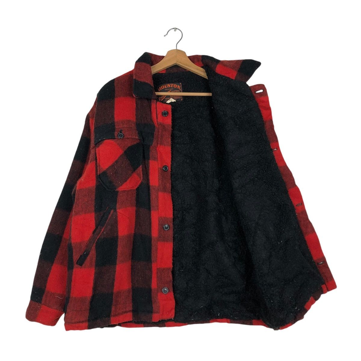 Japanese Brand 🔥VINTAGE WOOL BUTTON BOMBER JACKET HOUSTON TARTAN DESIGN Size US M / EU 48-50 / 2 - 13 Thumbnail
