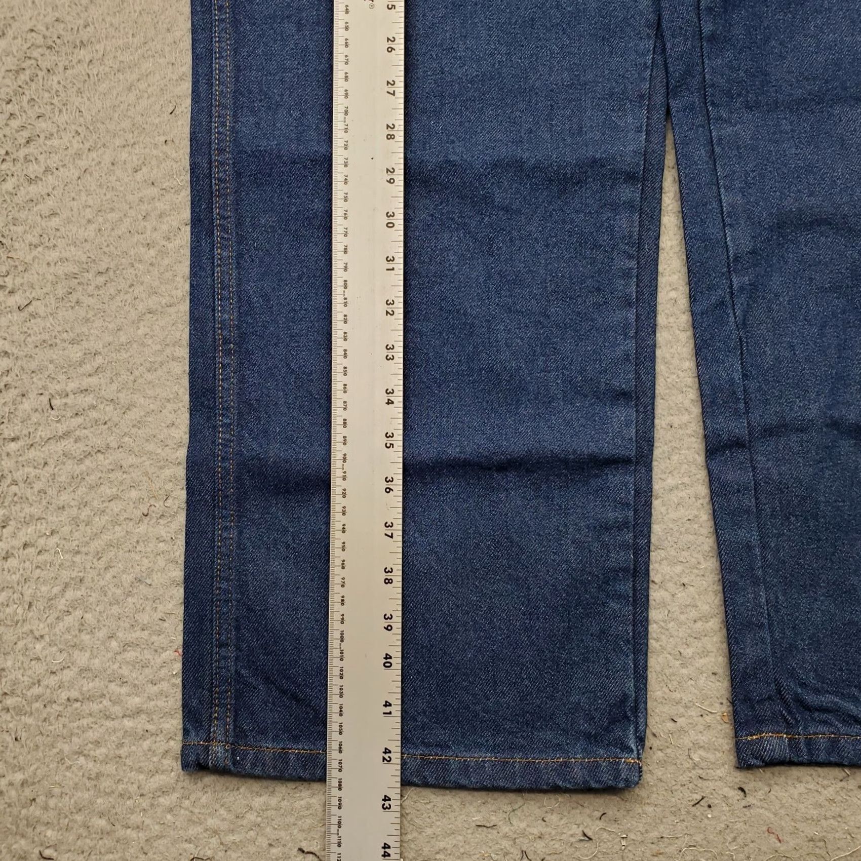 Dickies Dickies Jeans Mens 40x30 Blue Denim Boho Industrial Relaxed Fit Wide Leg CR39RB Mens Size 40 Blue Denim 5-Pocket Relaxed Fit Jeans Size US 40 / EU 56 - 3 Thumbnail