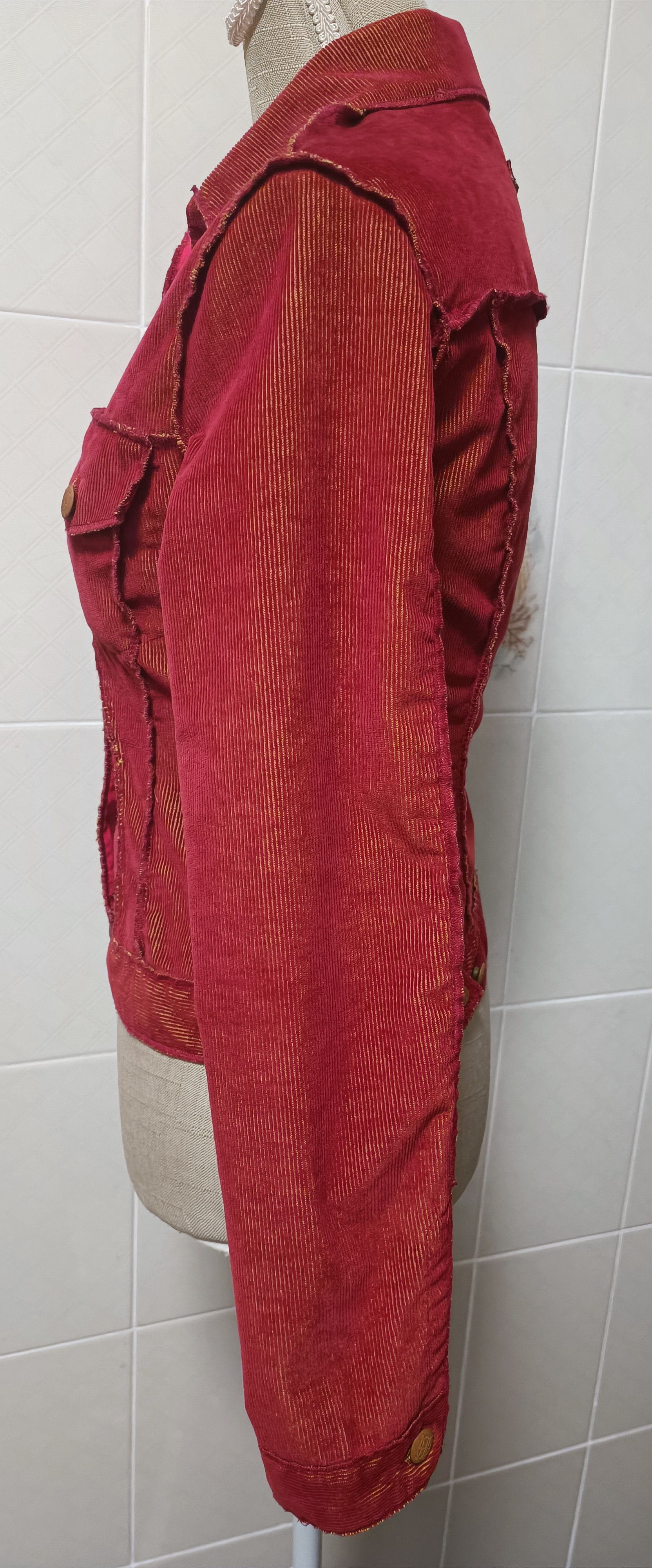 Jean Paul Gaultier 90's - Lightweight fine corduroy jacket Size S / US 4 / IT 40 - 10 Thumbnail
