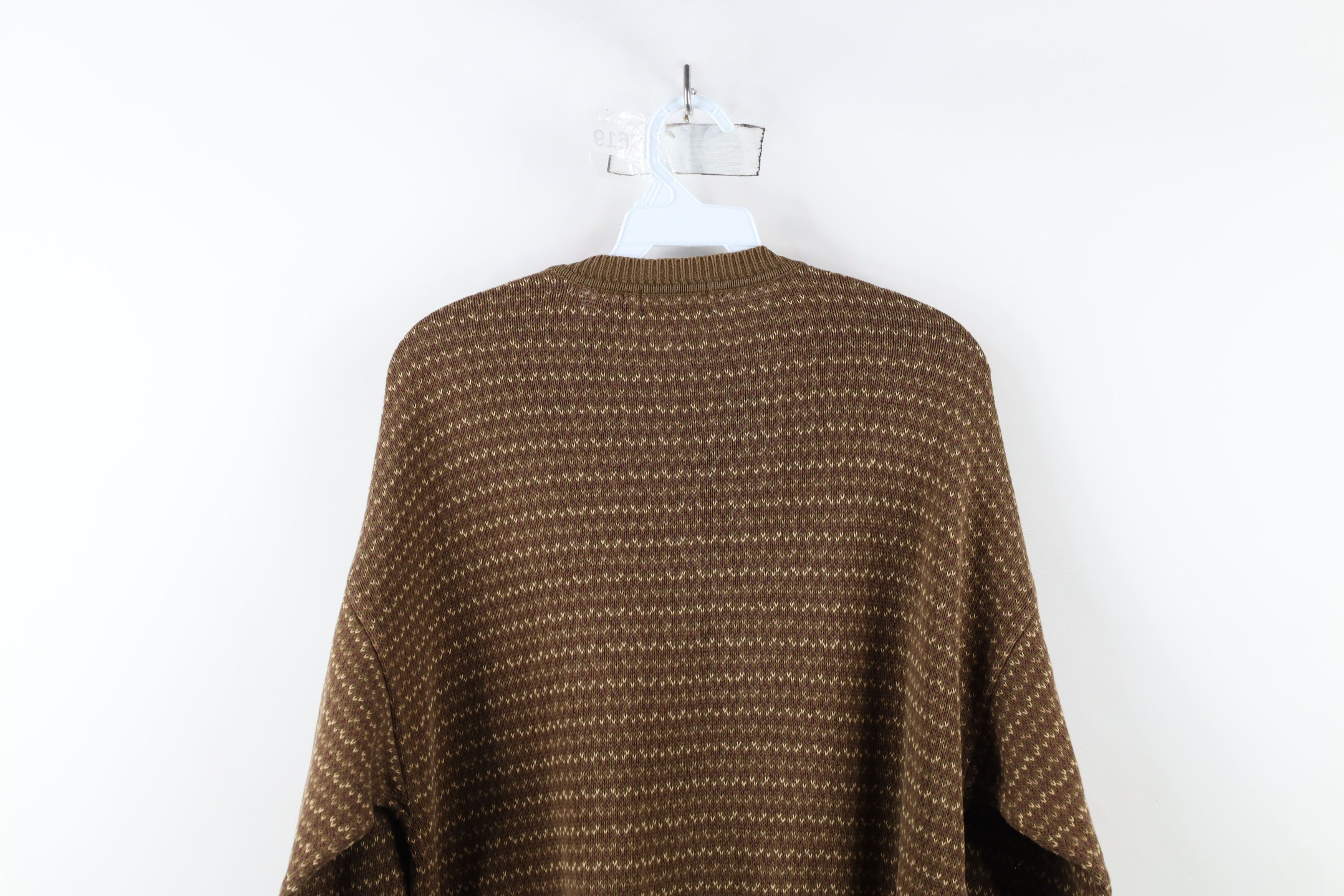 Vintage Vintage 90s Streetwear Faded Earth Tone Knit V-Neck Sweater Size US M / EU 48-50 / 2 - 9 Thumbnail