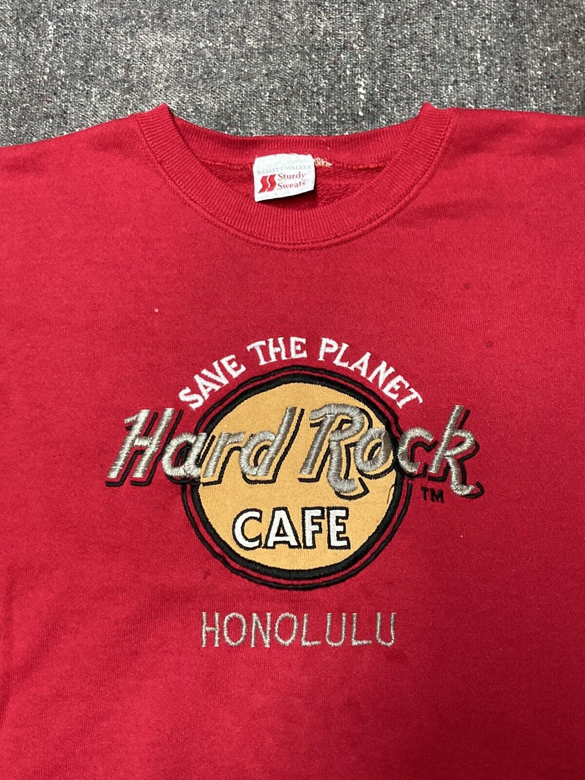 Hard Rock Cafe × Vintage Hard Rock Cafe sweatshirt Honolulu Hawaii 80s USA made XL Size US XL / EU 56 / 4 - 2 Thumbnail