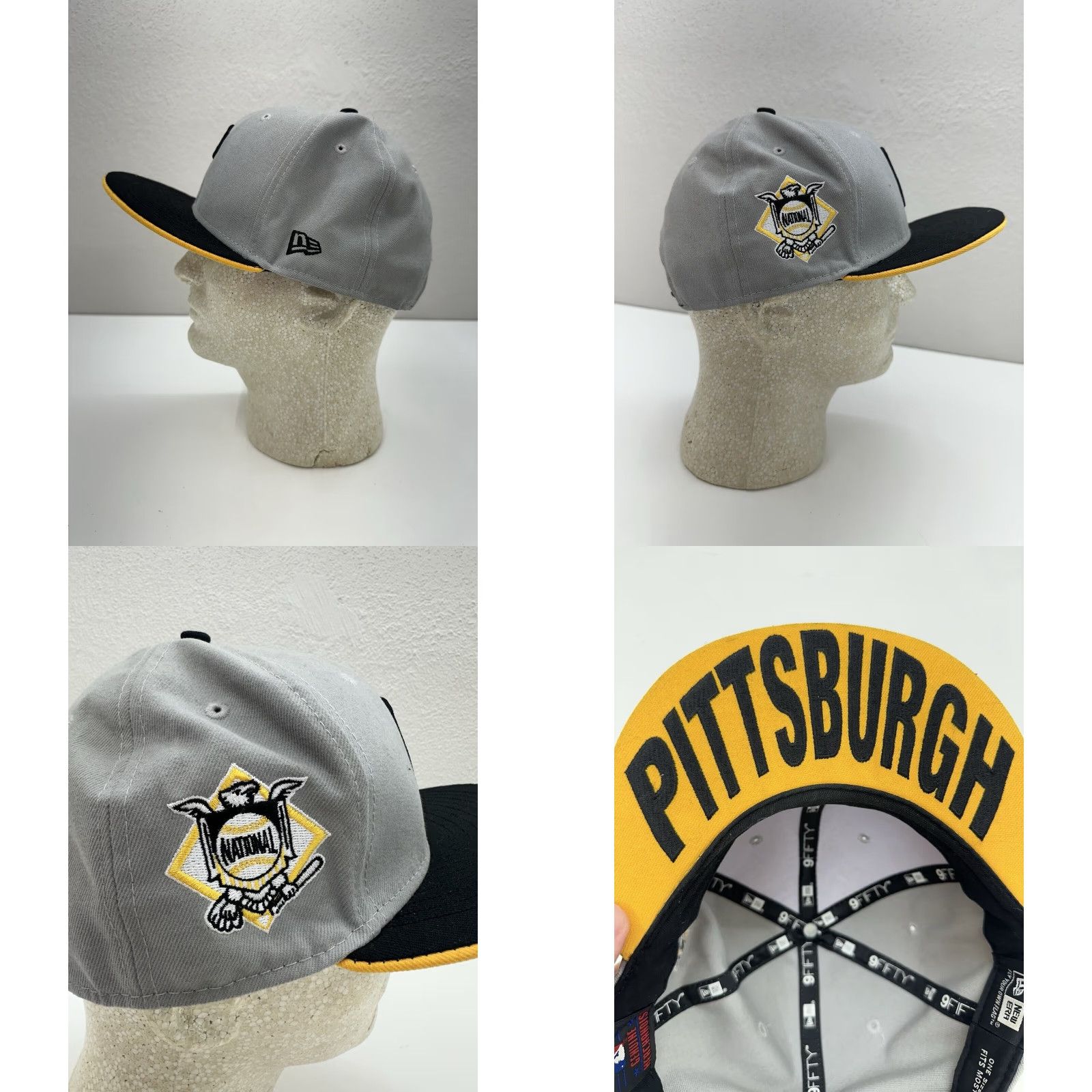 New Era New Era Pittsburgh Pirates MLB Hat Snapback Gray Canvas One Size Men Adjustable Breathable Lightweight casual, sport Classic - Flatbrim Size ONE SIZE - 8 Thumbnail