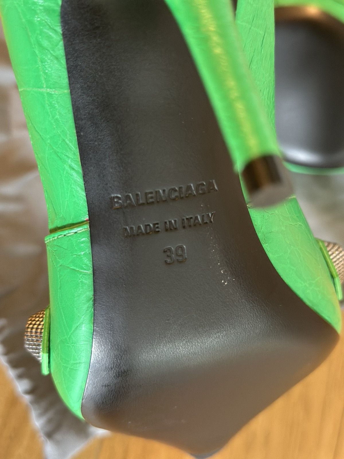 Balenciaga BALENCIAGA Agneau Arena Cagole 90mm Pumps 40 Vivid Green Size US 9 / IT 39 - 7 Thumbnail