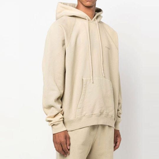 Off-White o1gr1nt1124 Diag Tab Vintage Raglan Skate Hoodie Dark Sand Size US S / EU 44-46 / 1 - 4 Thumbnail