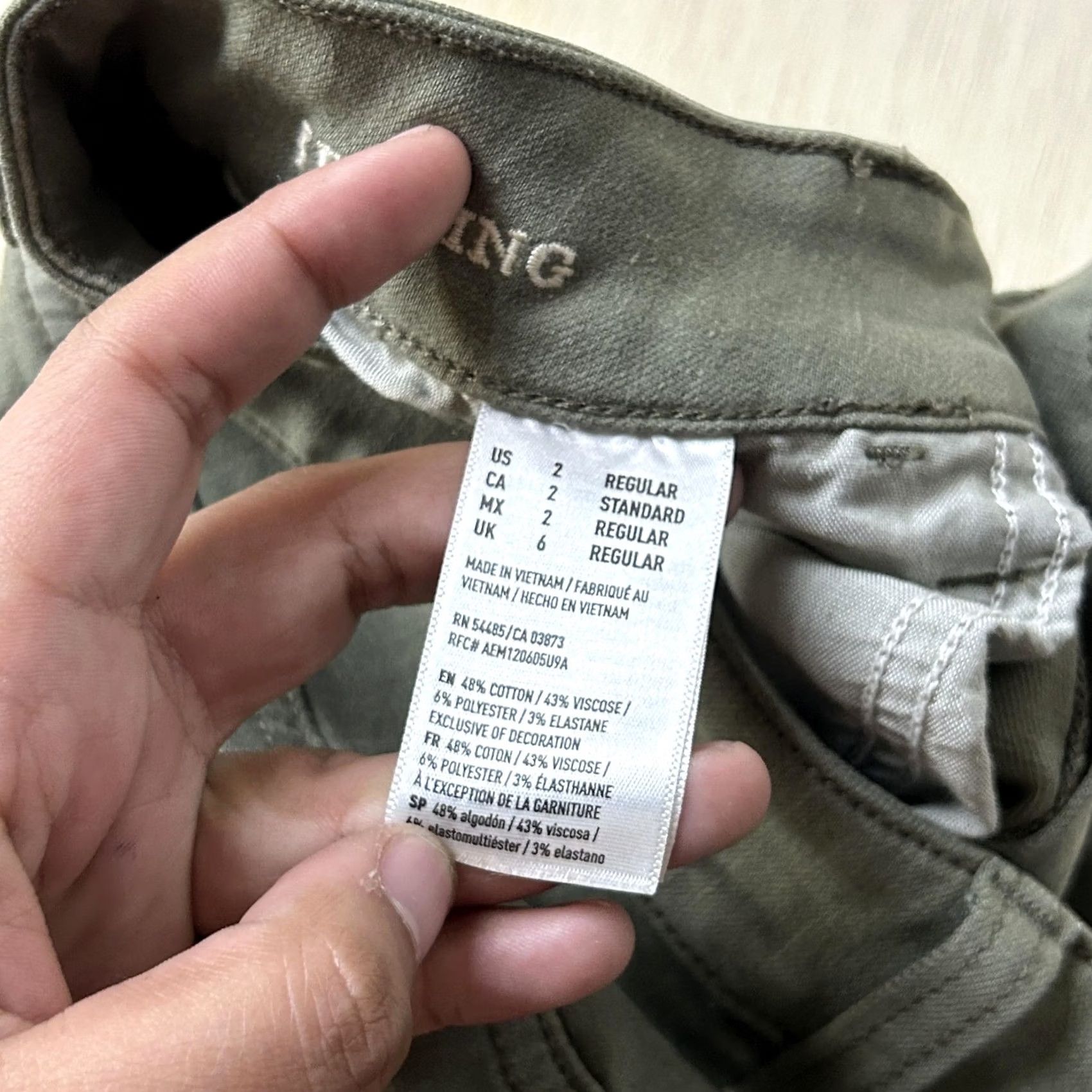 American Eagle Outfitters American Eagle Outfitters Super Stretch X Skinny Jeans Womens 2/26 Green Denim Size 26" / US 2 / IT 38 - 3 Thumbnail