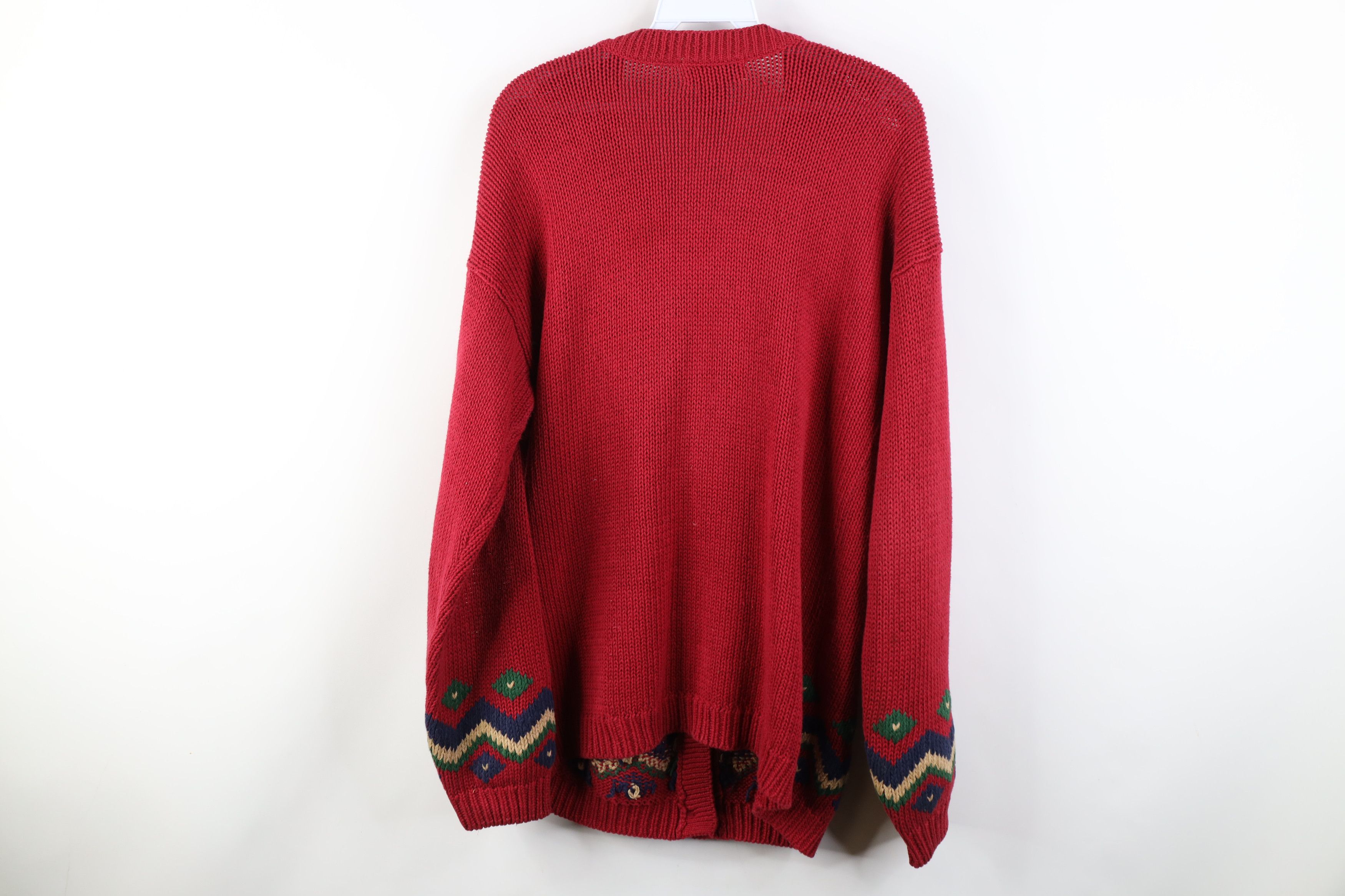 Vintage Vintage 90s Streetwear Fair Isle Geometric Cardigan Sweater Size M / US 6-8 / IT 42-44 - 12 Thumbnail