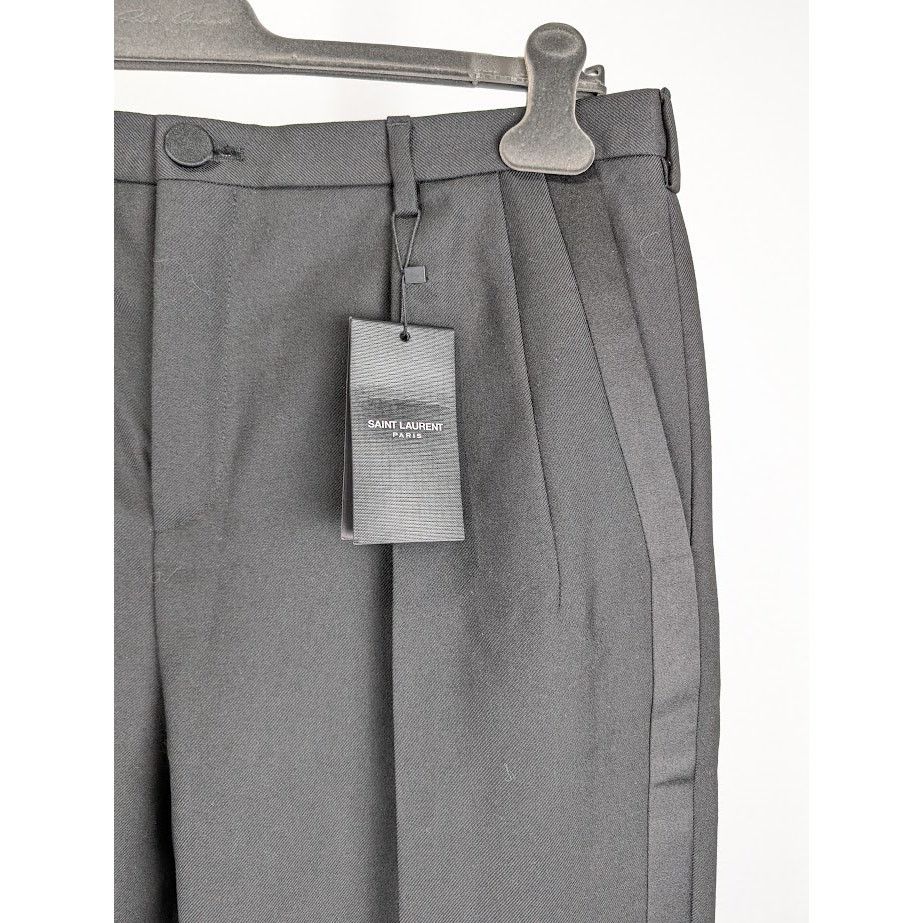 Saint Laurent Paris o1rshd1 Twill Smoking Court Pant in Noir Size US 36 / EU 52 - 8 Thumbnail