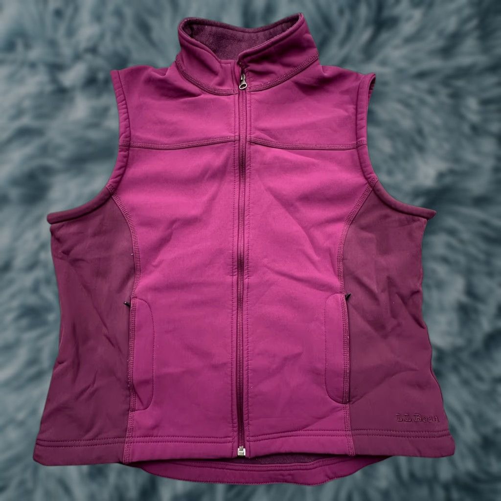 Vintage **Purple LL Bean Softshell Vest Jacket Women's Large DNX9** User: **Purple LL Bean Softshell Fleece Lined Vest Jacket Women's Large DNX9** Size L / US 10 / IT 46 - 1 Thumbnail