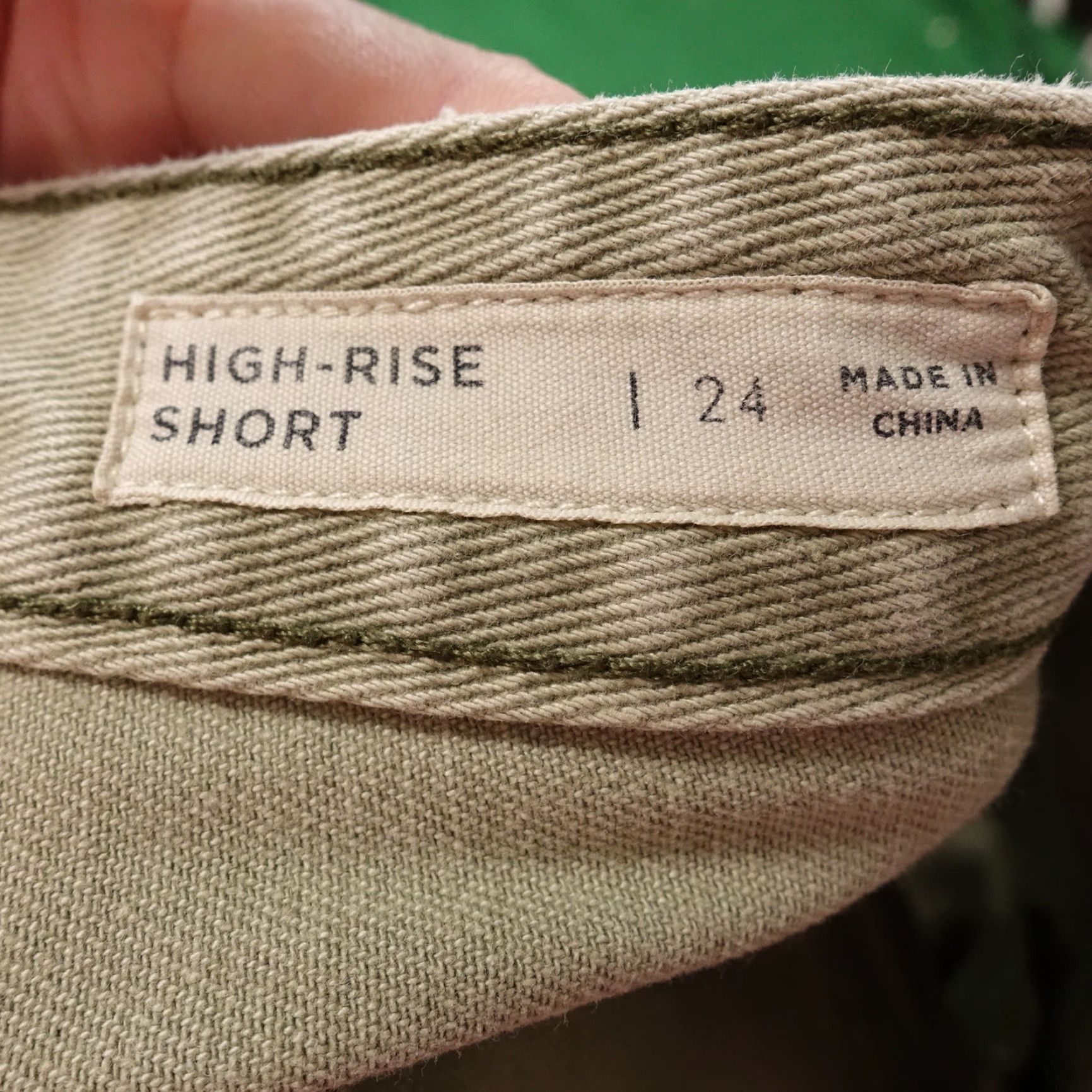 Denime BULLHEAD High-Rise Green Distressed Denim Jean Shorts Womens Size 24 Size 42" / US 20 - 6 Thumbnail
