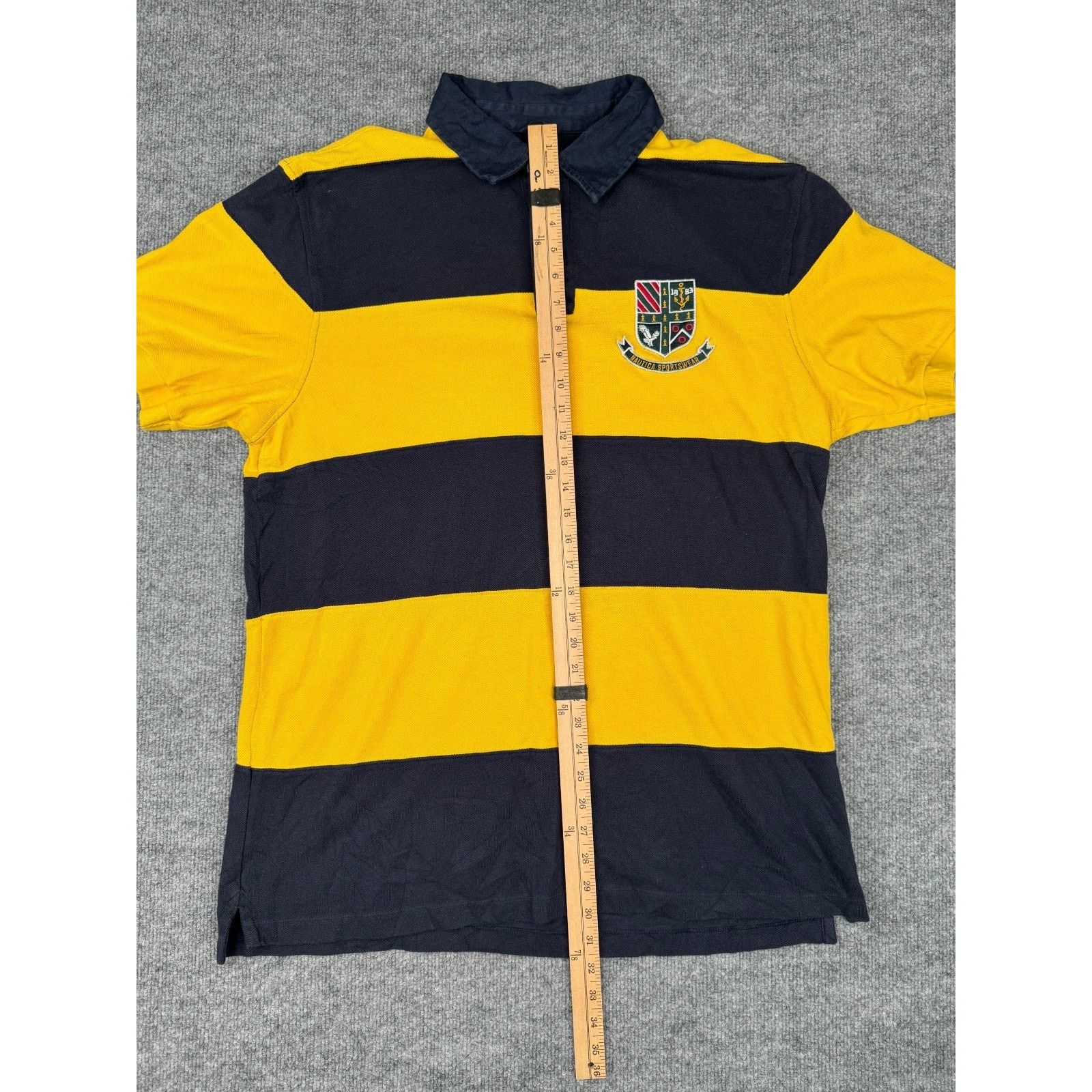 Nautica Vtg Nautica Sportswear Rugby Polo Shirt XL Striped Crest Size US XL / EU 56 / 4 - 7 Thumbnail