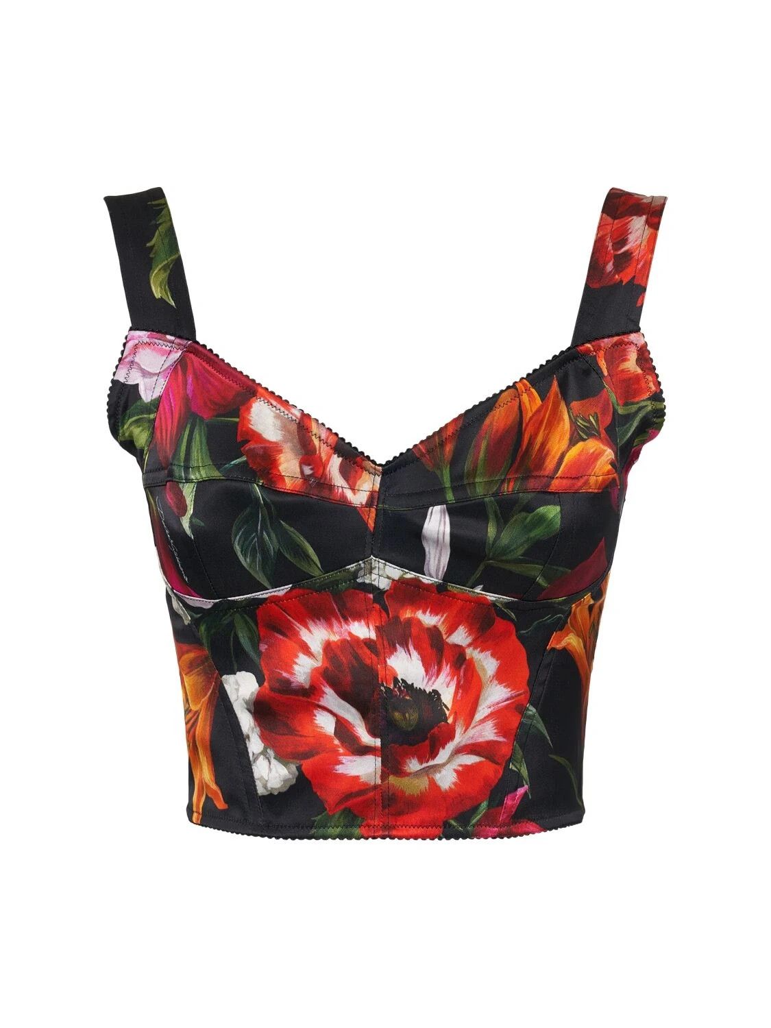 DOLCE&GABBANA $1345 Black Satin Top New & Authentic