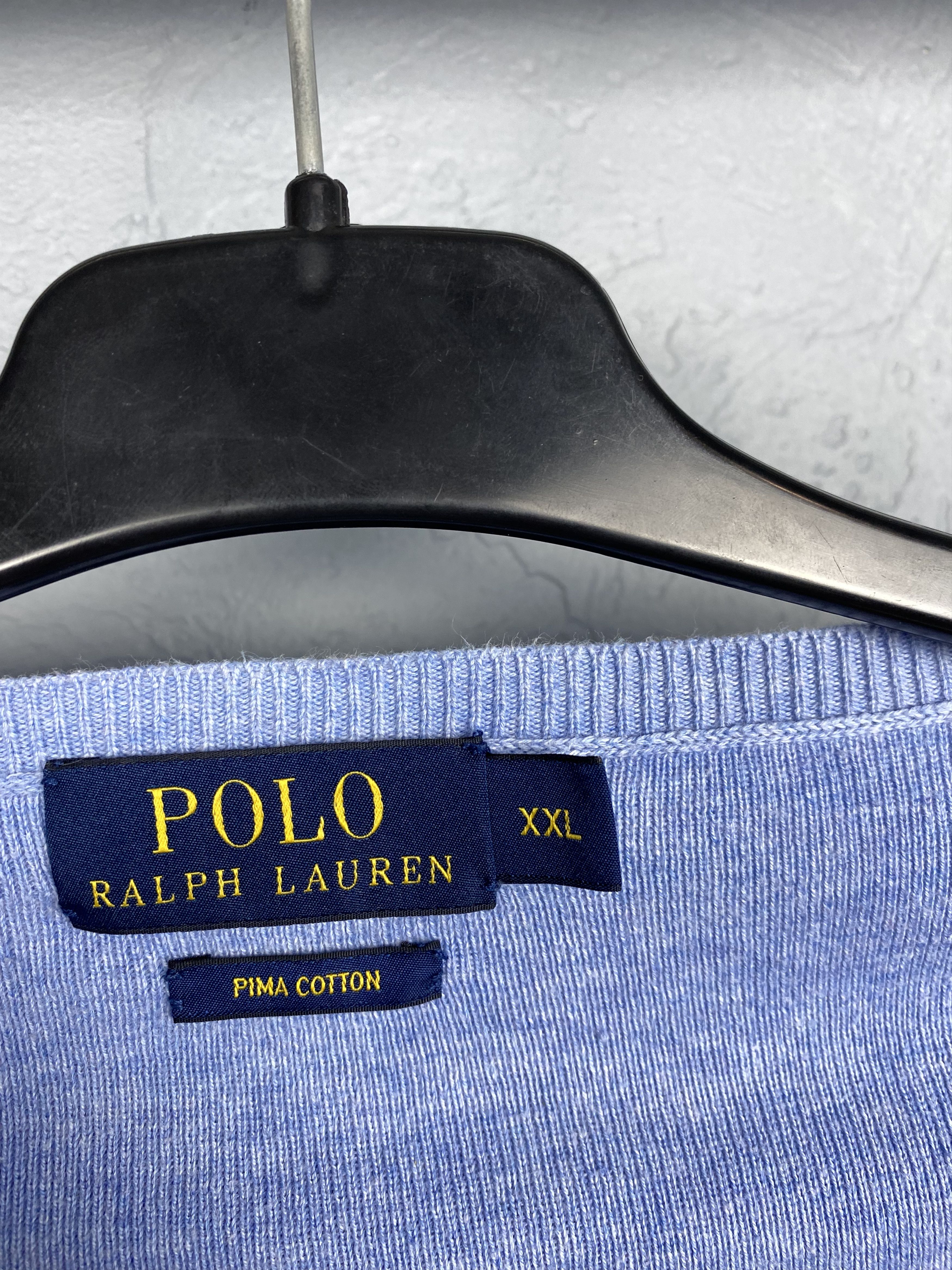 Polo Ralph Lauren Polo Ralph Lauren Vintage Mens V-neck Sweater Size US XXL / EU 58 / 5 - 4 Thumbnail