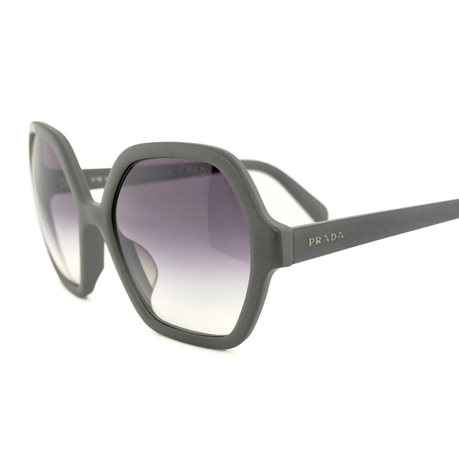 Prada PRADA 06S PR06SS SOFT POP Geometric Sunglasses Matte Gray Size ONE SIZE - 9 Thumbnail