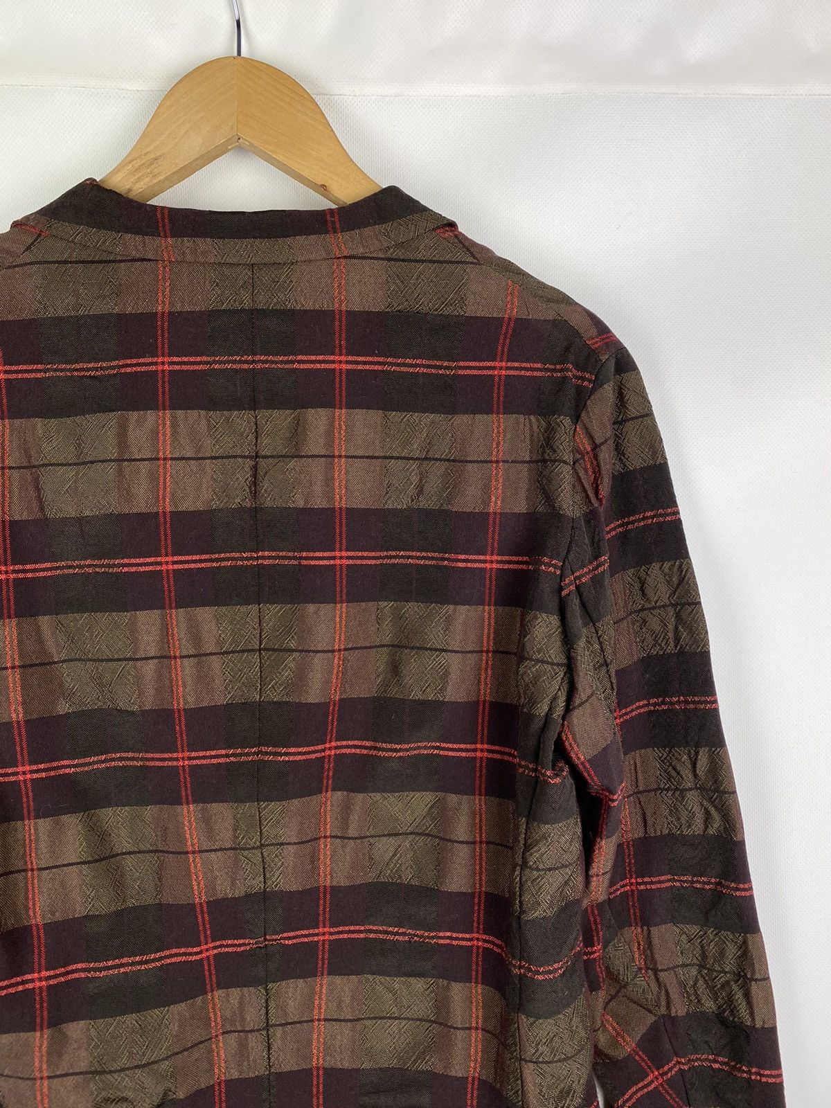 Yohji Yamamoto Rare Y’s Yohji Yamamoto checked Japanese blazer jacket Size L / US 10 / IT 46 - 19 Thumbnail