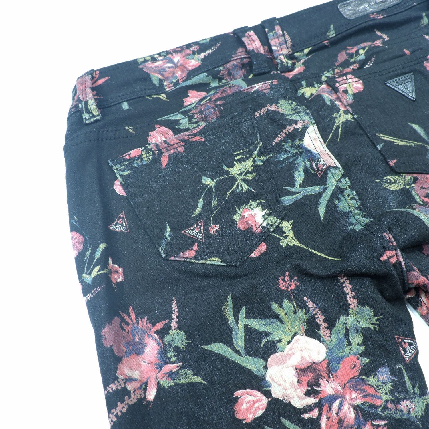 Guess GUESS ULTRA ANGKLE SKINNY FLOWERS DENIM LONG PANTS Size 26" / US 2 / IT 38 - 17 Thumbnail