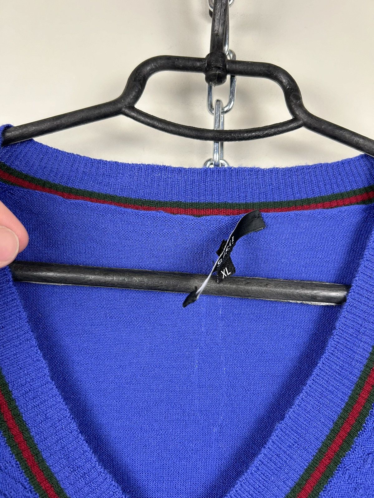 Gucci Vintage Gucci Sweater V neck Size US XL / EU 56 / 4 - 4 Thumbnail
