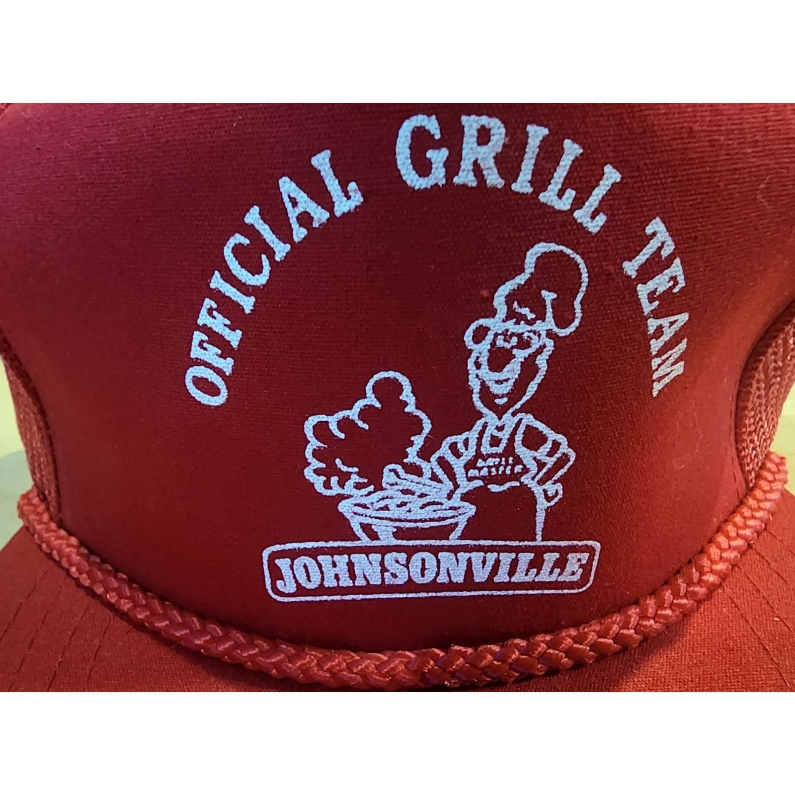Vintage VINTAGE Johnsonville Brats Official Grill Team Snapback Hat BBQ Dad Grill Master Hat Red One Size Men Snapback Yupoong``` Size ONE SIZE - 2 Thumbnail
