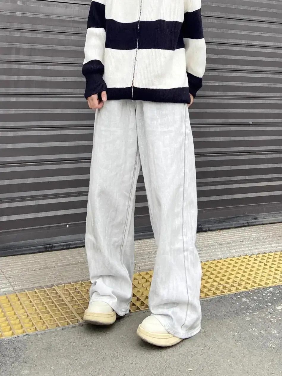 Japanese Brand Retro straight leg wide leg jeans Size US 30 / EU 46 - 2 Thumbnail