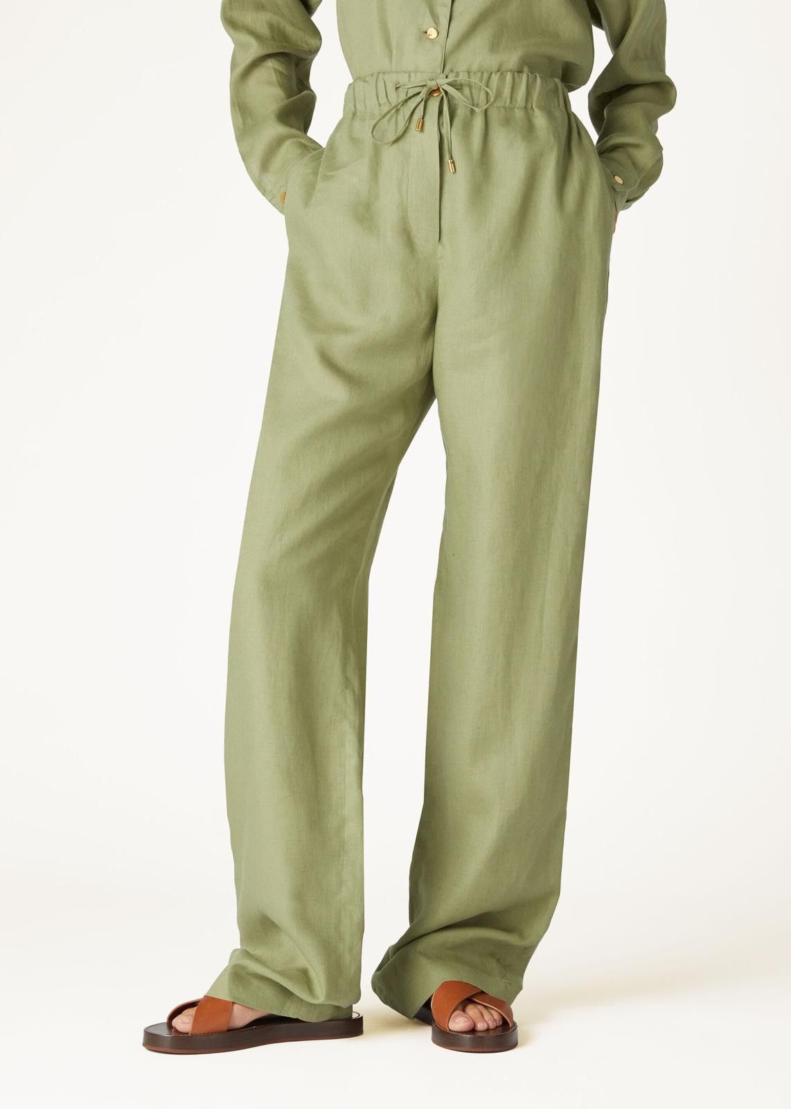 Loro Piana o1srvl11e0425 FAN8466 Helios Pant in Green Size 28" / US 6 / IT 42 - 3 Thumbnail