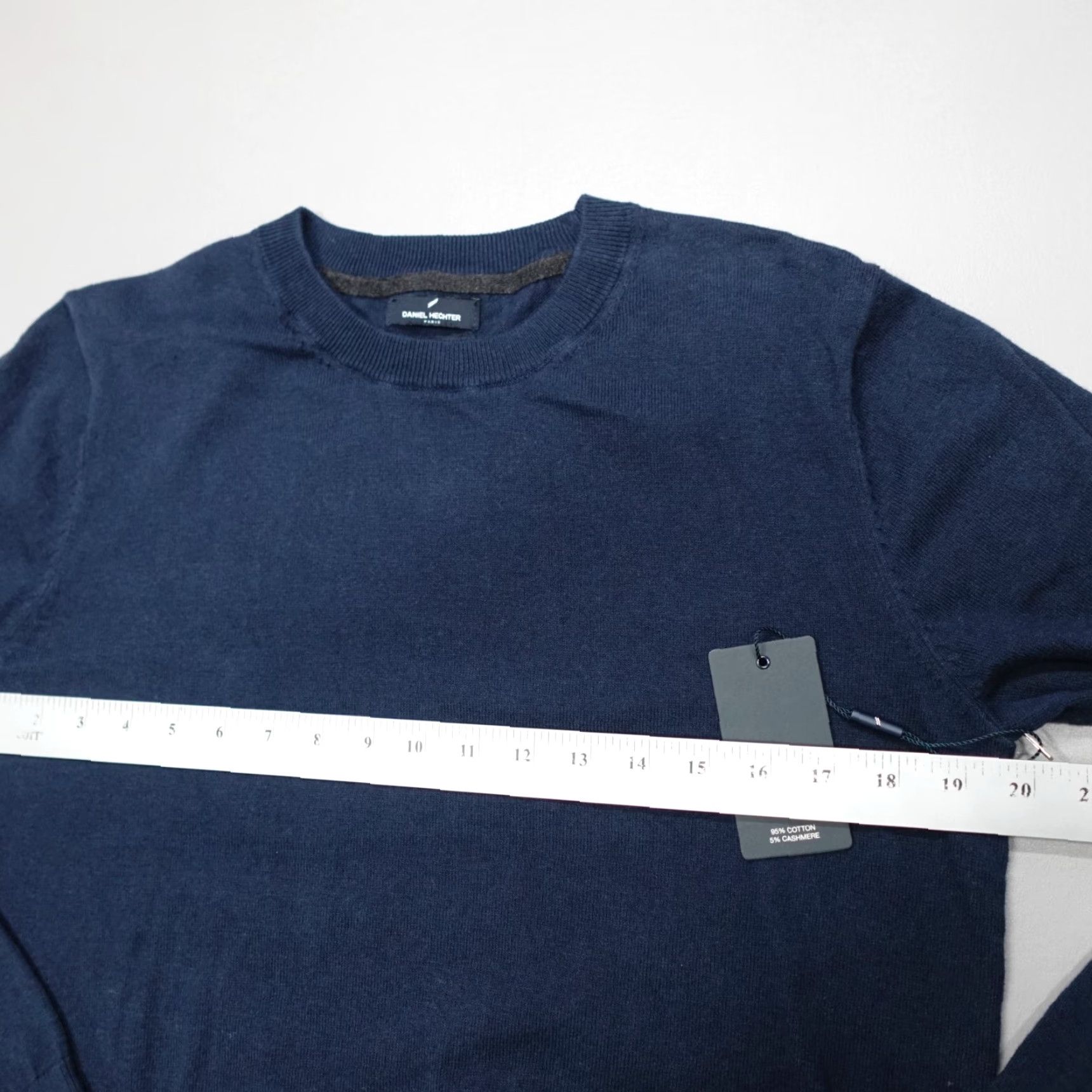 Vintage Daniel Hechter Paris Sweater Pullover Cotton Cashmere Blend Blue Men's Size S Size US S / EU 44-46 / 1 - 5 Thumbnail