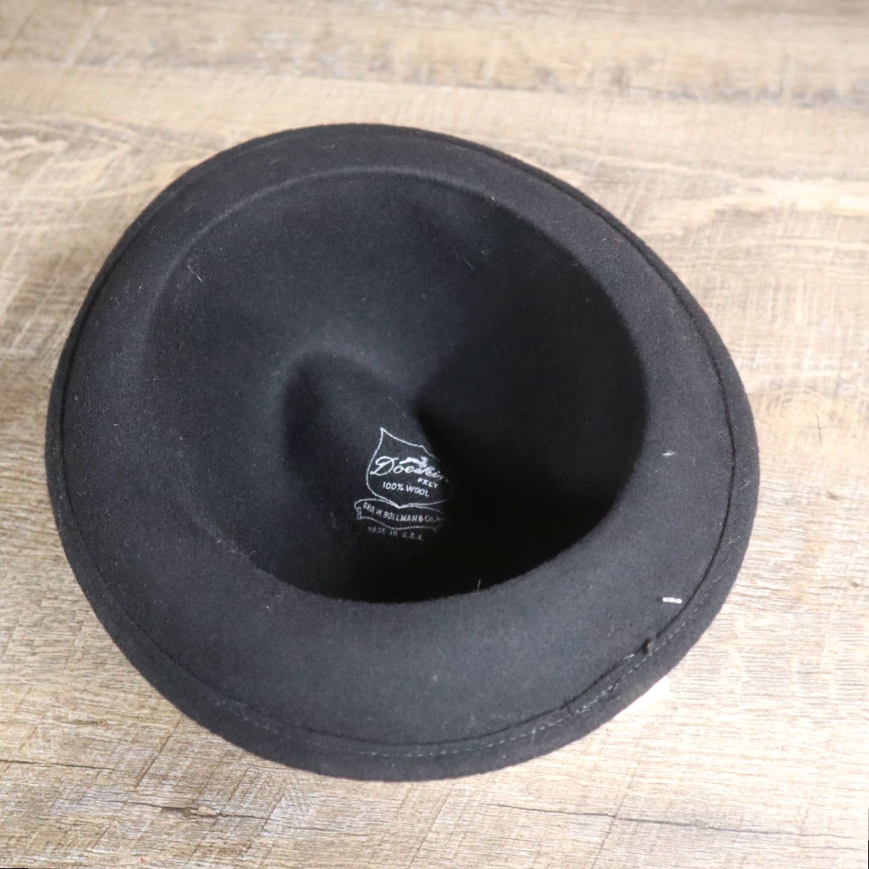 Vintage VINTAGE Bollman Wool Hat Blue 100% USA Made Mens Size ONE SIZE - 4 Thumbnail