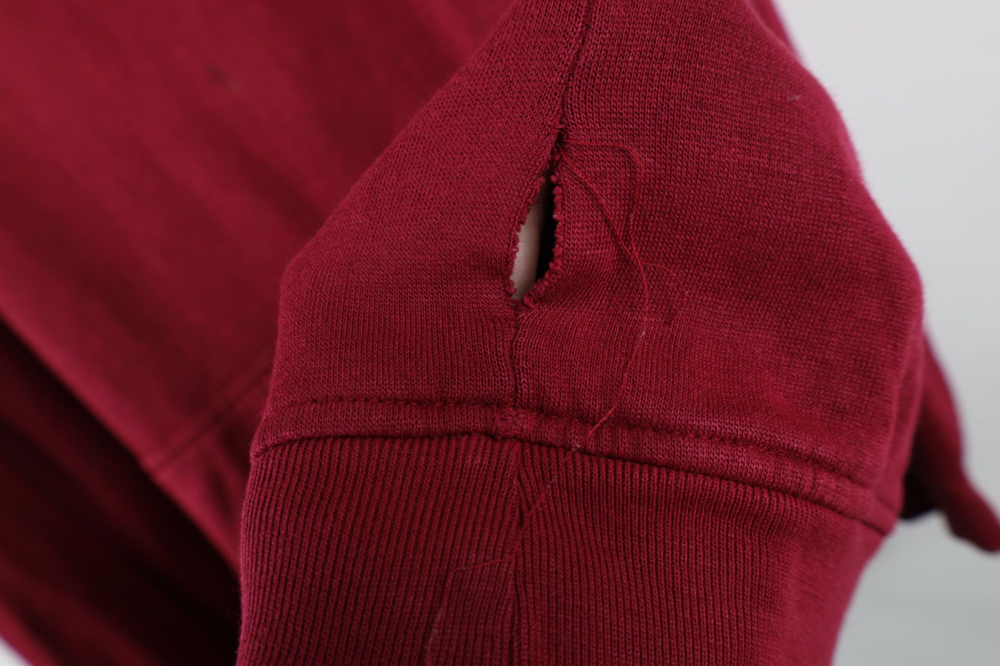 Vintage Vintage 90s Streetwear Blank Hoodie Sweatshirt Red Size US XXL / EU 58 / 5 - 7 Thumbnail