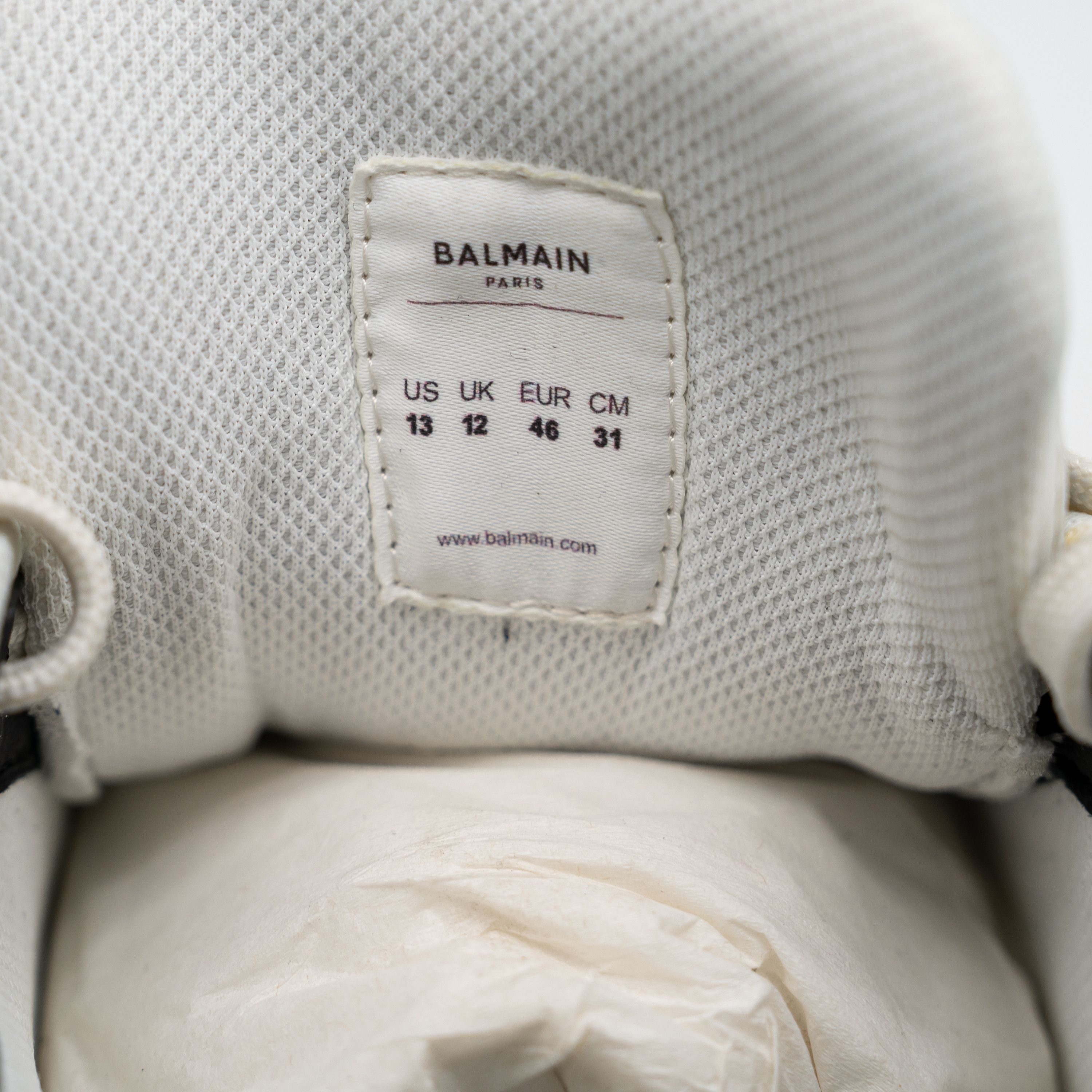 Balmain 46 13 US Balmain B-East White Black Yellow Sneakers Leather Size US 13 / EU 46 - 12 Thumbnail