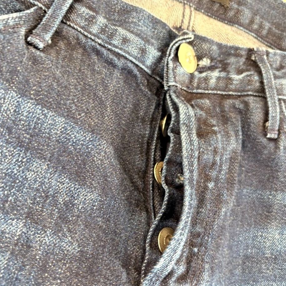 3x1 3x1 NYC M5 Low Rise Slim Selvedge Jeans Button Fly 34x33 Blue Denim Men Slim Tight Fit 5-Pocket USA Sonar Size US 34 / EU 50 - 4 Thumbnail