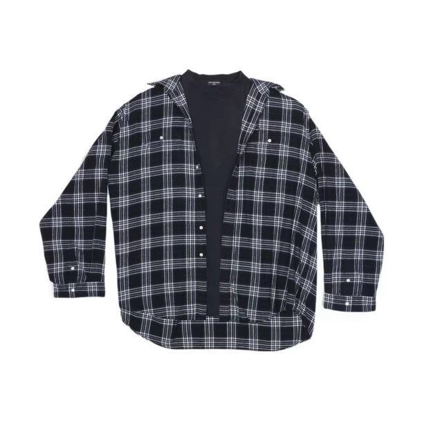 Balenciaga Balenciaga Fake two flannel plaid shirts Size US S / EU 44-46 / 1 - 7 Thumbnail
