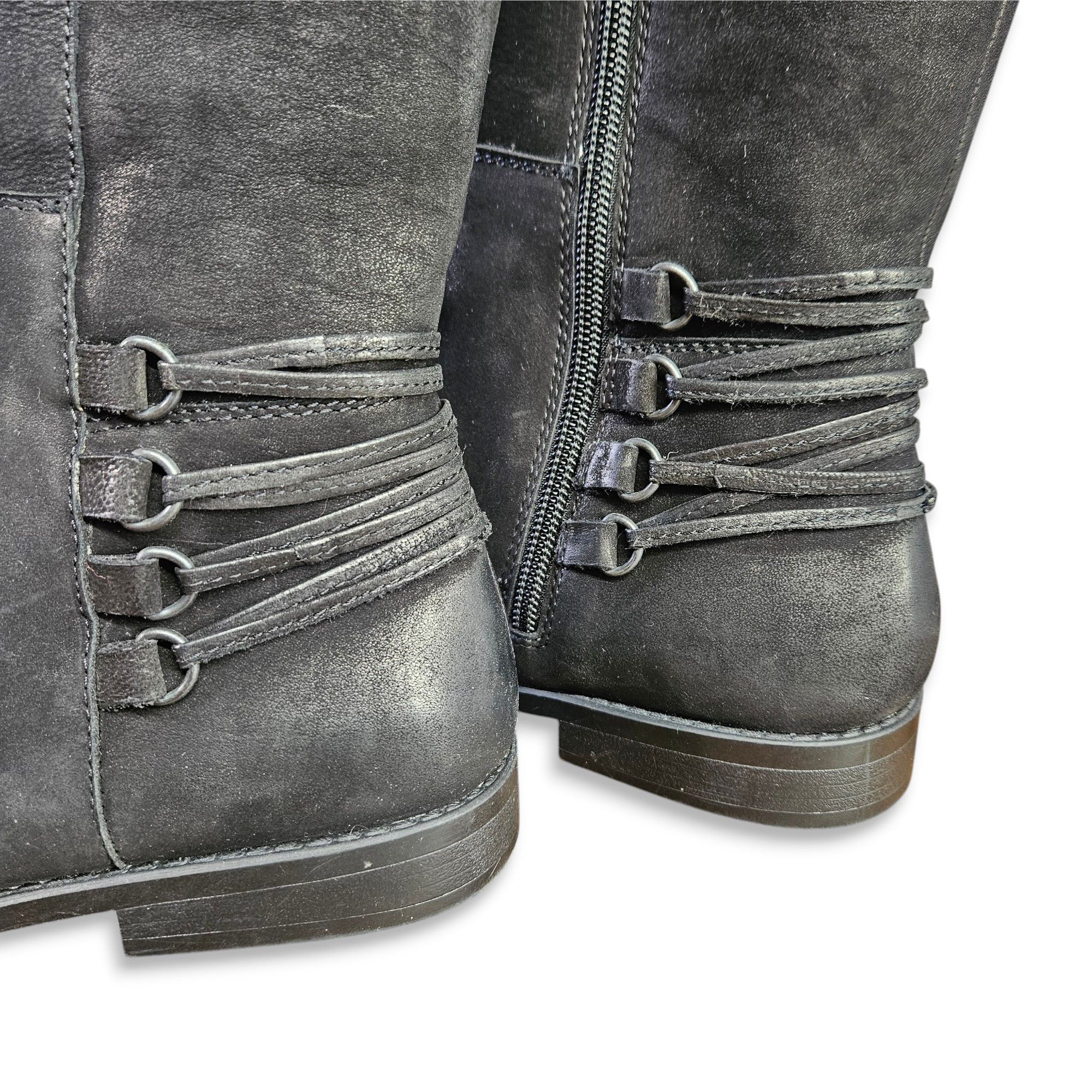 Steve Madden Steve Madden Size 9 Boots Zina Black Polished Suede Leather Size US 9 / IT 39 - 8 Thumbnail