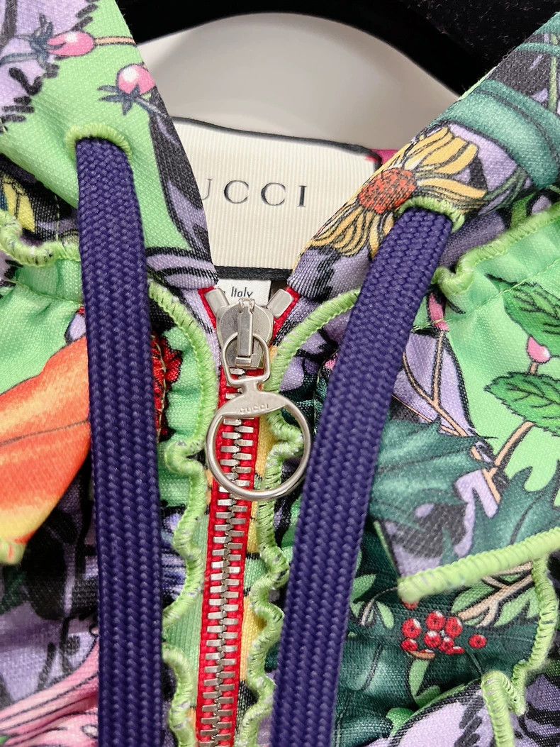 Gucci Gucci Floral pattern hooded sweatshirt sports dress 2504-Ne Size XS / US 0-2 / IT 36-38 - 3 Thumbnail