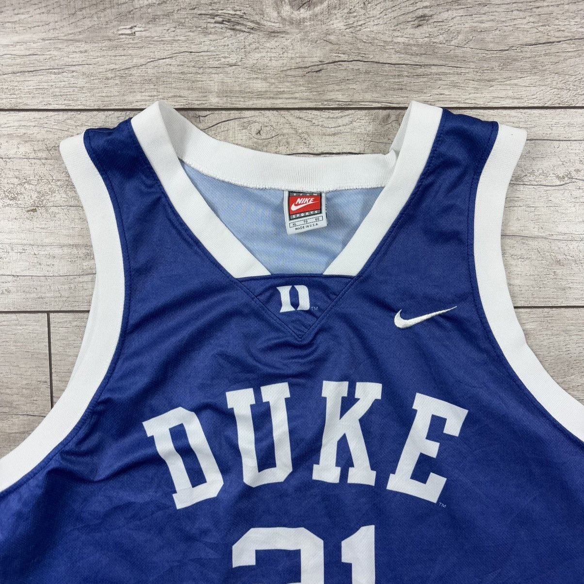Nike DUKE Blue Devils Vintage 90s Nike Basketball Jersey #21 Size US XL / EU 56 / 4 - 2 Thumbnail
