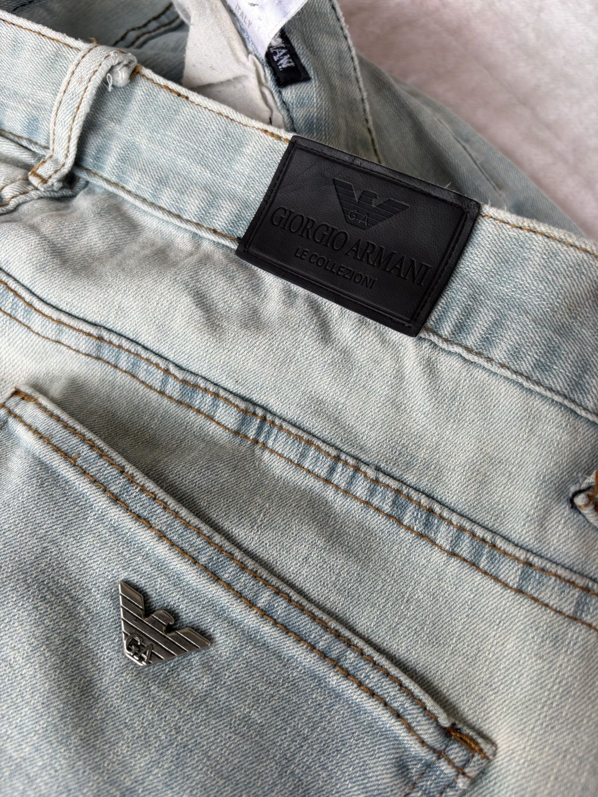 Giorgio Armani 🔥GIORGIO ARMANI LE COLLEZIONI WIDE BAGGY LIGHT WASH JEANS Size US 36 / EU 52 - 13 Thumbnail