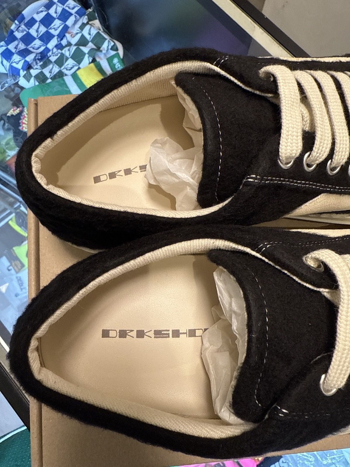 Rick Owens Drkshdw Rick Owens Drkshdw Black Milk Vintage Sneaks Size US 11 / EU 44 - 4 Thumbnail