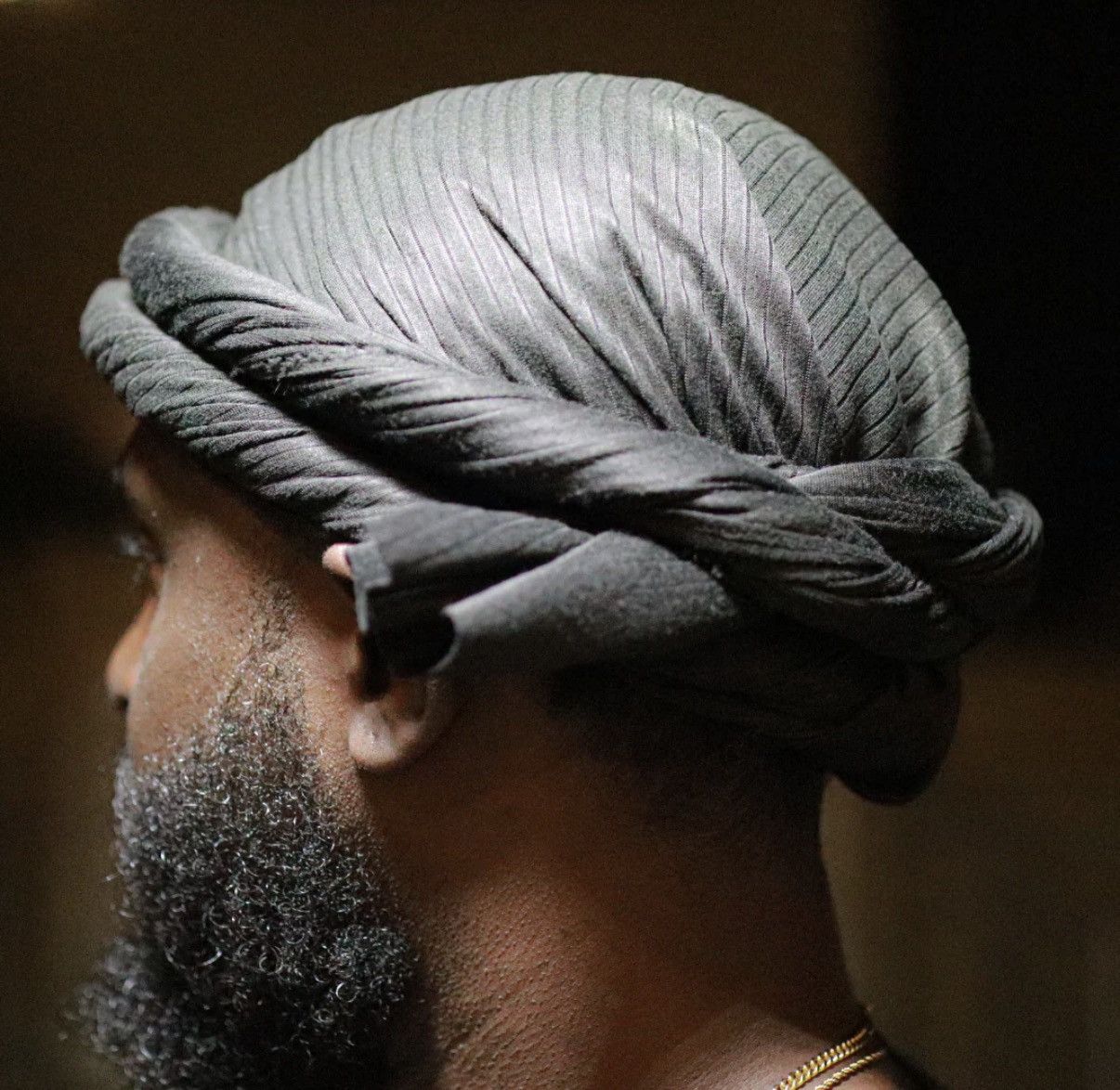 Other Premium Black Male Turban Size/96x18 Size ONE SIZE - 2 Thumbnail