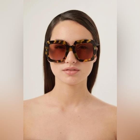 Gucci GUCCI Square Sunglasses GG1111S Havana Size ONE SIZE - 8 Thumbnail