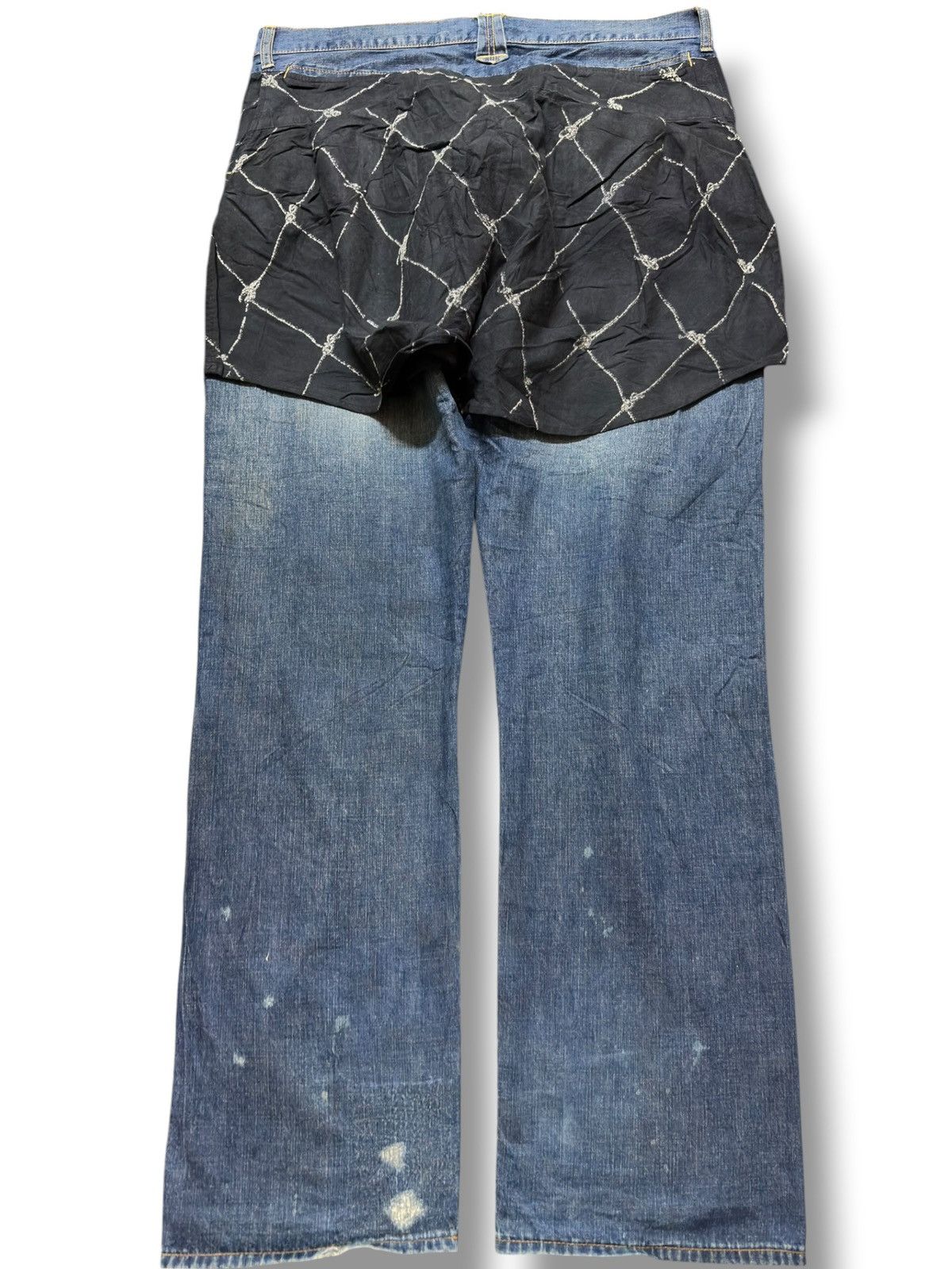 Madness Vintage Madmatty Mudwash Ripped Tied Waist Accents Denim Size US 36 / EU 52 - 6 Thumbnail