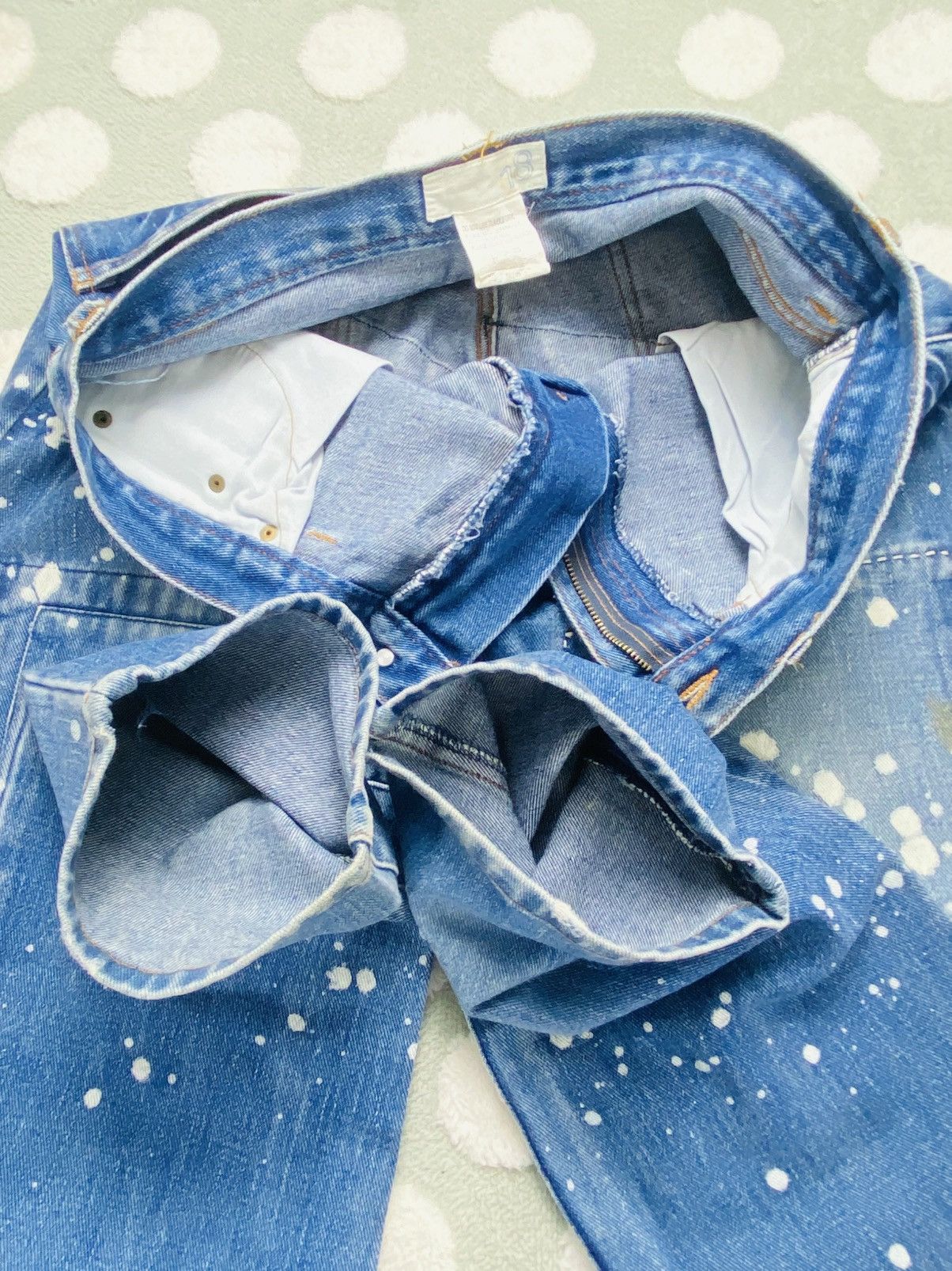 Japanese Brand Japanese boro-style custom patchwork paint-splatter jeans Size US 32 / EU 48 - 13 Thumbnail