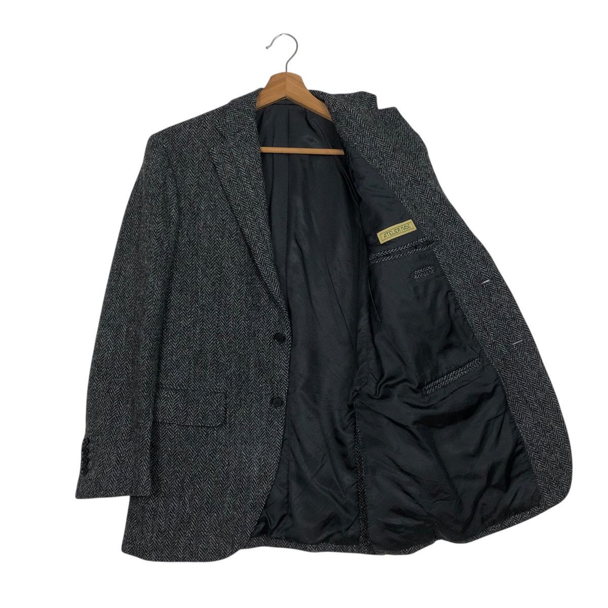 Harris Tweed 📌Vintage Wool Jacket Harris Tweed Double Breast Herringbone Size US M / EU 48-50 / 2 - 12 Thumbnail