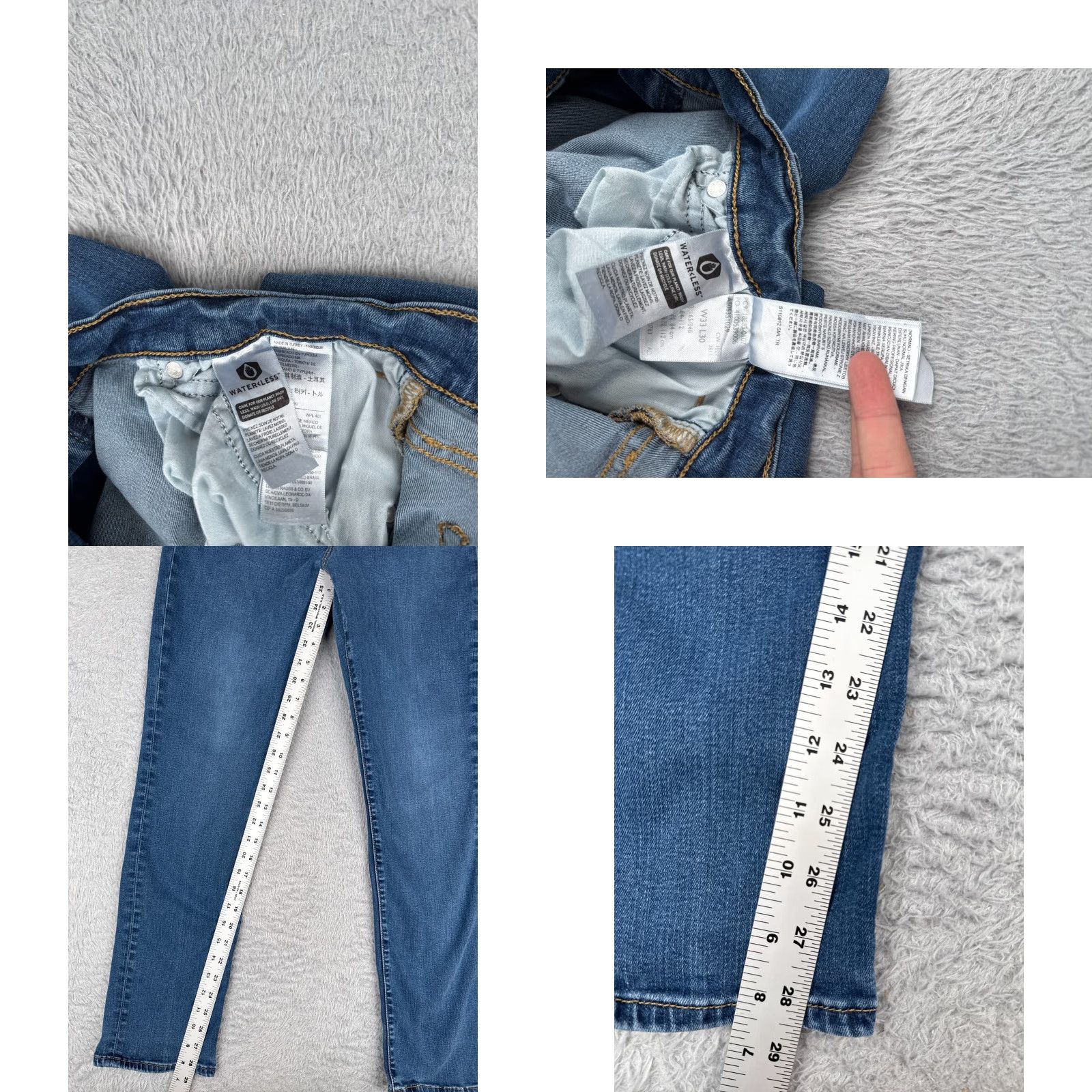 Levi's Levi's Jeans Womens 33 Blue Denim Big E 724 High Rise Straight Fit Cotton 33x30 Size 24" / US 00 / IT 34 - 8 Thumbnail
