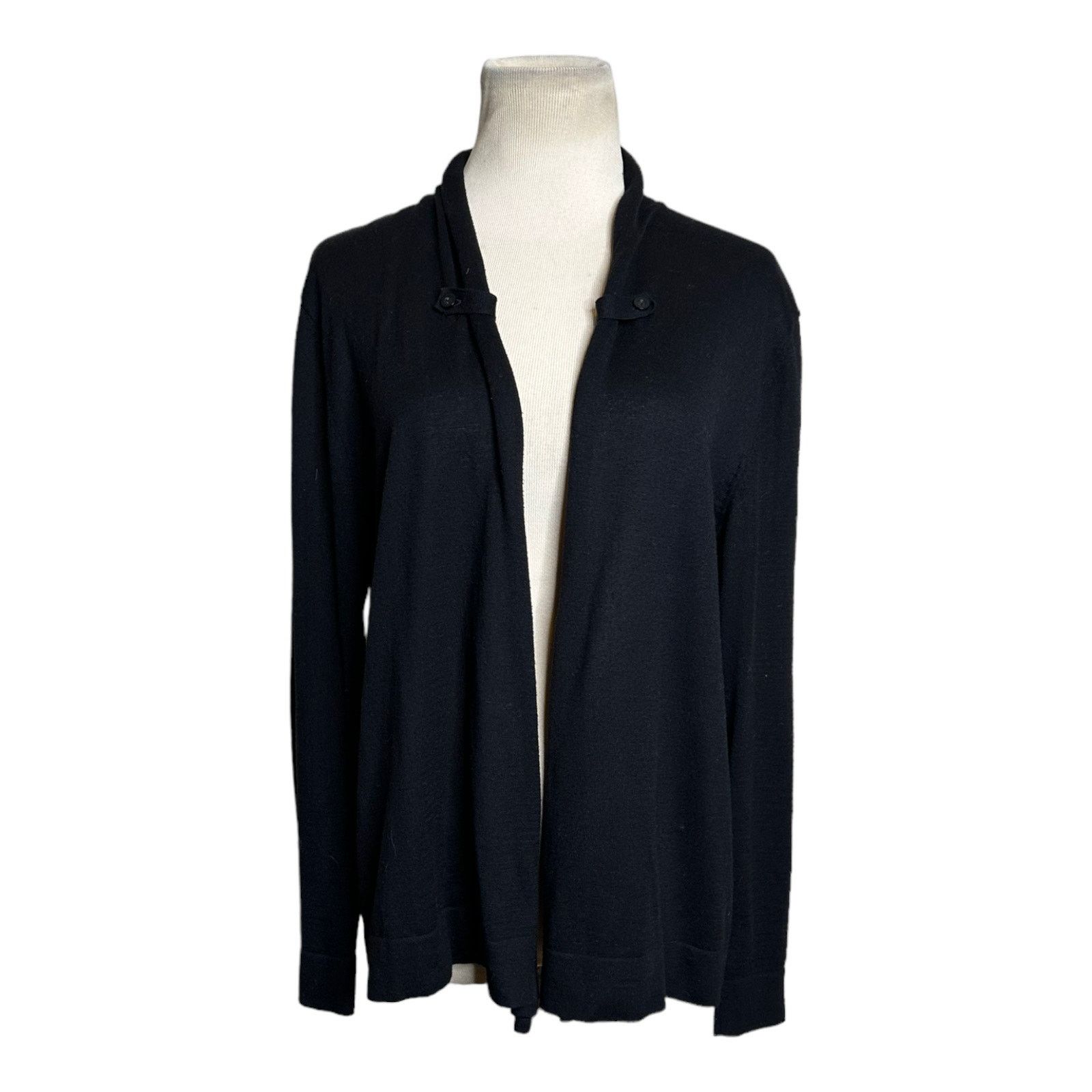 Lord & Taylor Lord & Taylor black long sleeves open front cardigan size PL Size L / US 10 / IT 46 - 1 Thumbnail
