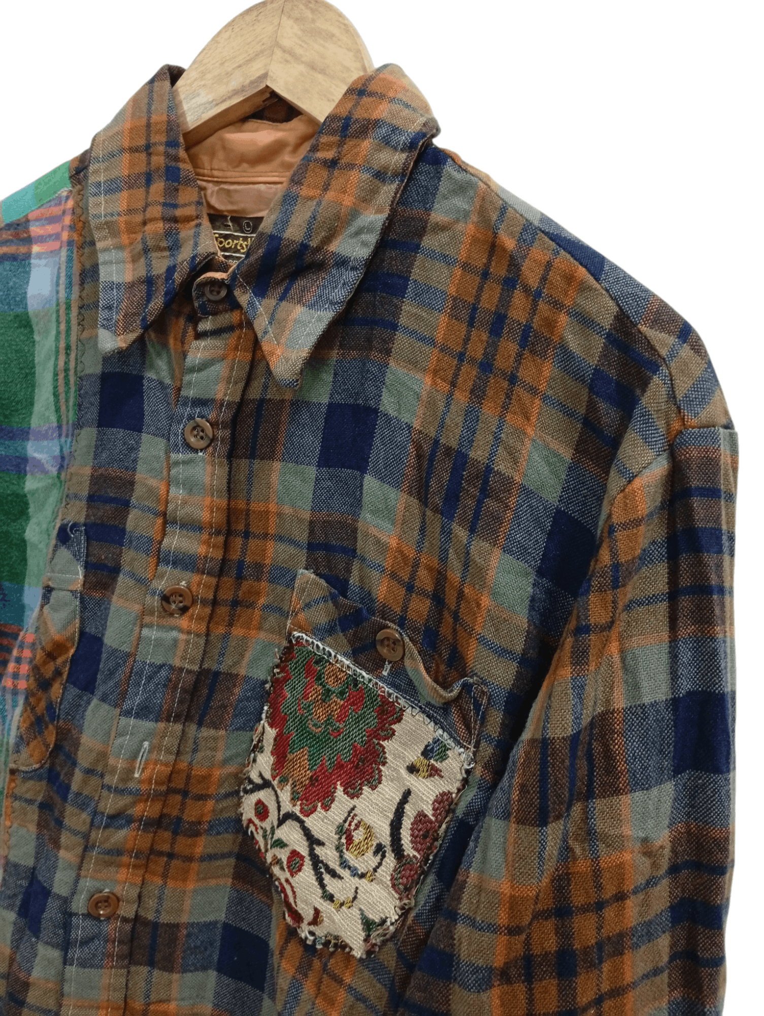 Flannel × Sears × Vintage 🔥🔥Vintage Sears Patchwork Plaid Flannel Shirt Size US M / EU 48-50 / 2 - 11 Thumbnail