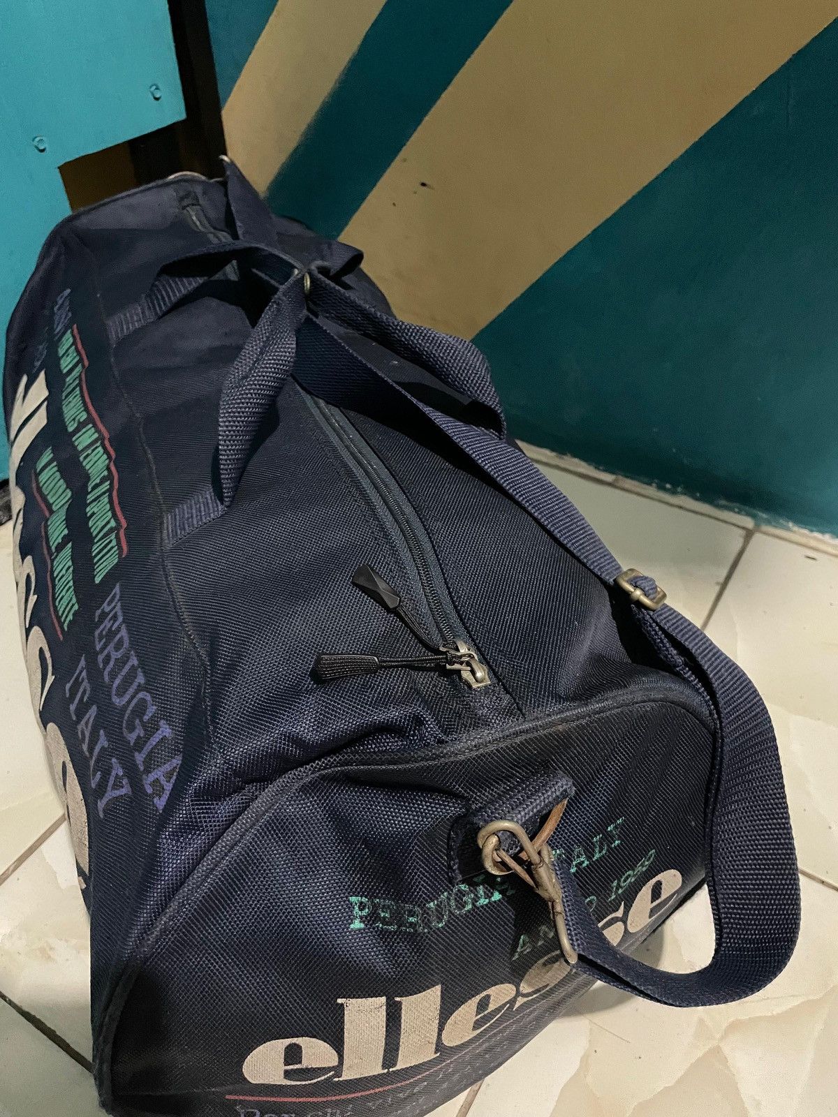 Ellesse × Vintage Duffle bag Ellesse Vintage biglogo Navy Size ONE SIZE - 7 Thumbnail