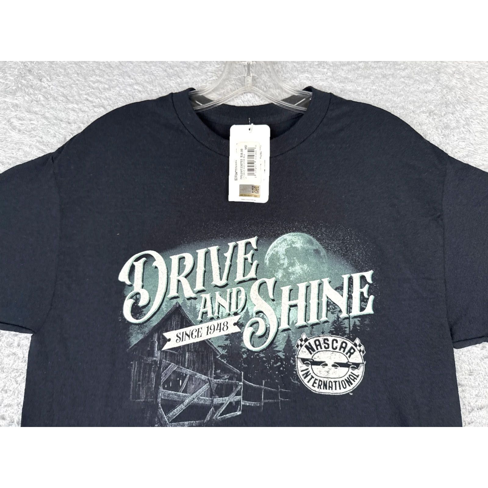 NASCAR Nascar Classics Shirt Mens M Black Cotton Jersey Crew Neck Logo White Hole Review Size US M / EU 48-50 / 2 - 4 Thumbnail