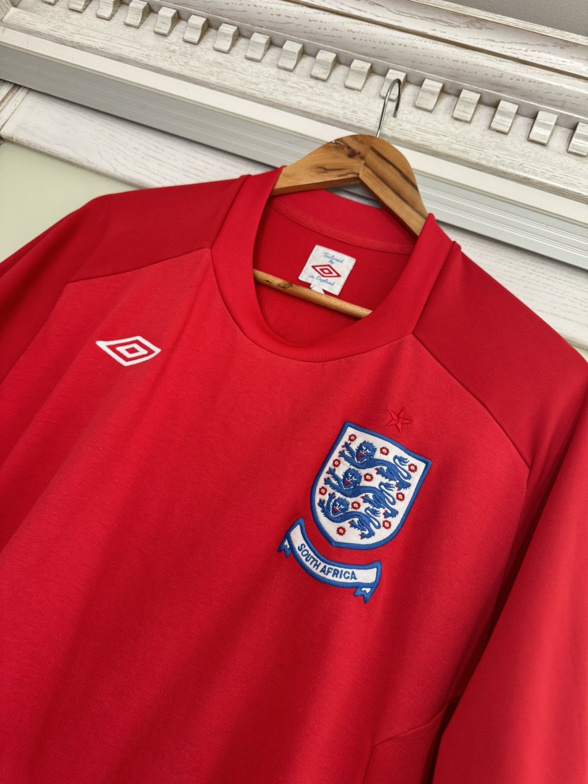 Umbro Defoe #9 England 2010 South Africa World Cup Soccer Jersey Size US XL / EU 56 / 4 - 9 Thumbnail