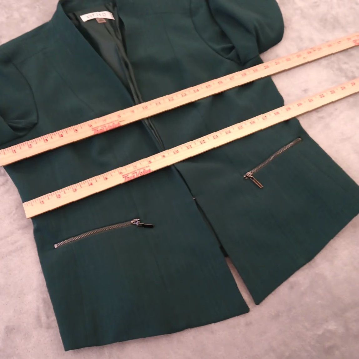 Kasper Kasper Blazer Womens Size 12 Green Long Sleeve Lined Pockets Shawl Lapel Cardigan/Jacket Blazer Shirt? Size XL / US 12-14 / IT 48-50 - 6 Thumbnail