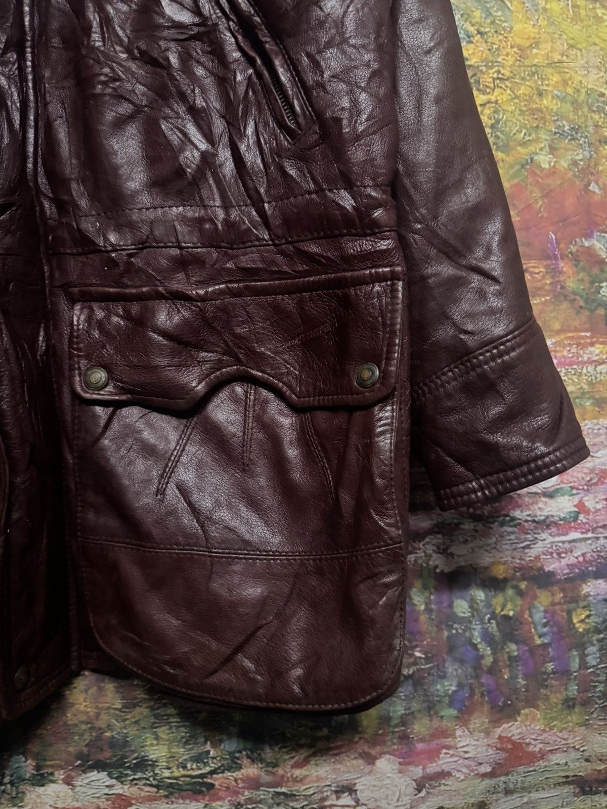 Valentino Vintage Valentino Lether Jacket Size US XL / EU 56 / 4 - 7 Thumbnail