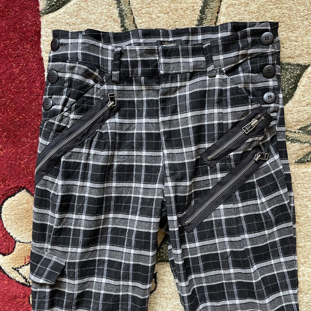 Japanese Brand × Vintage VINTAGE CHECKERED CROPPED PANT PUNK OUTFIT Size US 30 / EU 46 - 3 Thumbnail