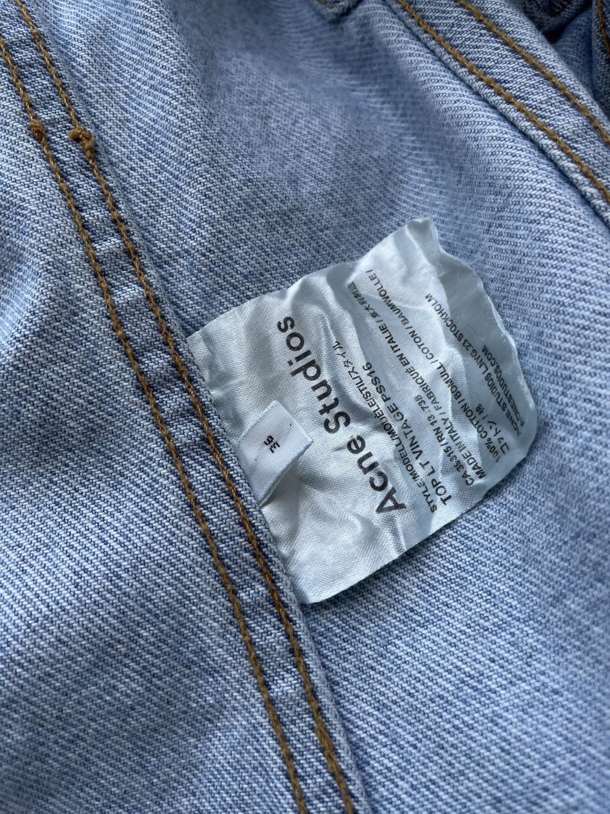 Acne Studios Acne Studios Tag LT Vintage Light Wash Blue Den Size US S / EU 44-46 / 1 - 4 Thumbnail